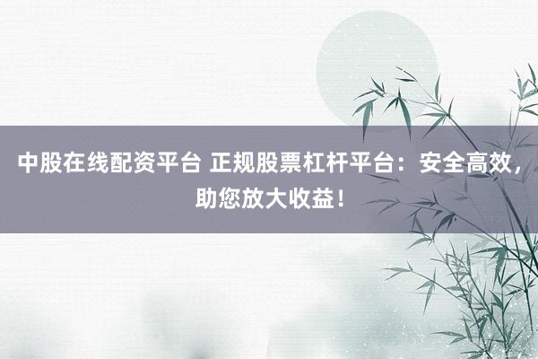 中股在线配资平台 正规股票杠杆平台：安全高效，助您放大收益！
